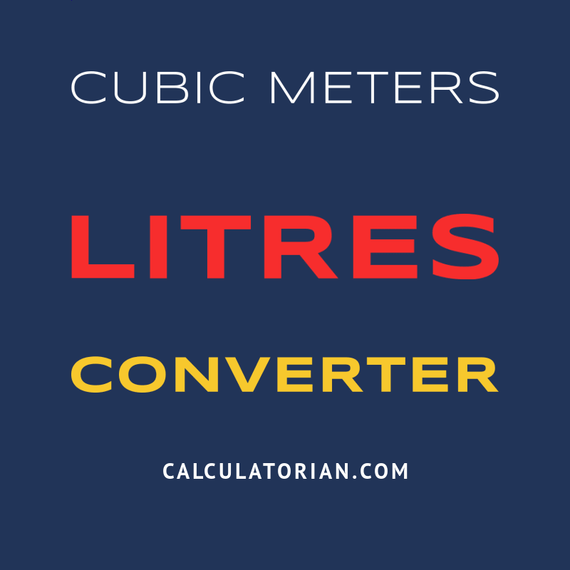 Cubic meters in liters hotsell
